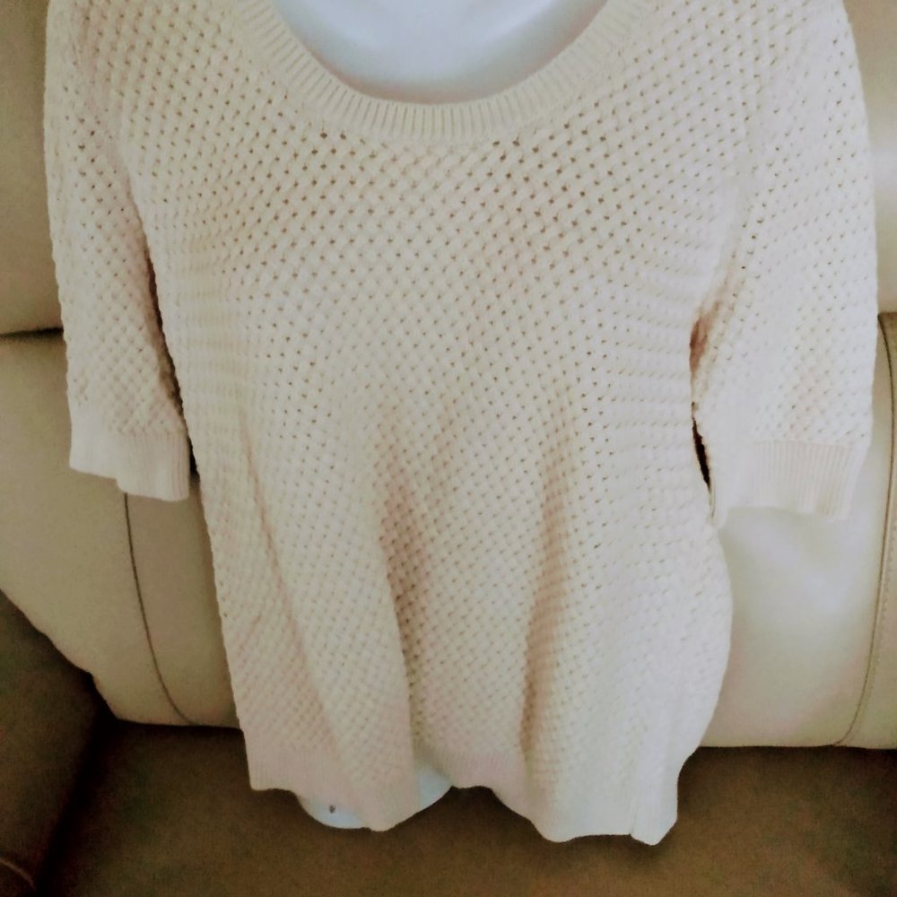 BANANA REPUBLIC WOMEN SHORT SLEEVES KNIT SWEATER X-LARGE - Picture 6 of 10